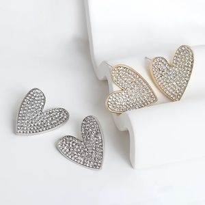 Silver Bling Heart Earrings